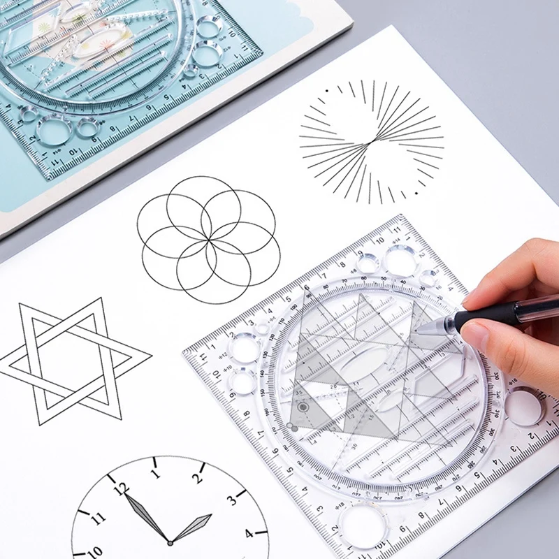Règle de Dessin Multifonctionnelle, Polyvalente, Courbe Ronde, Horizontale, Parallèle, Verticale