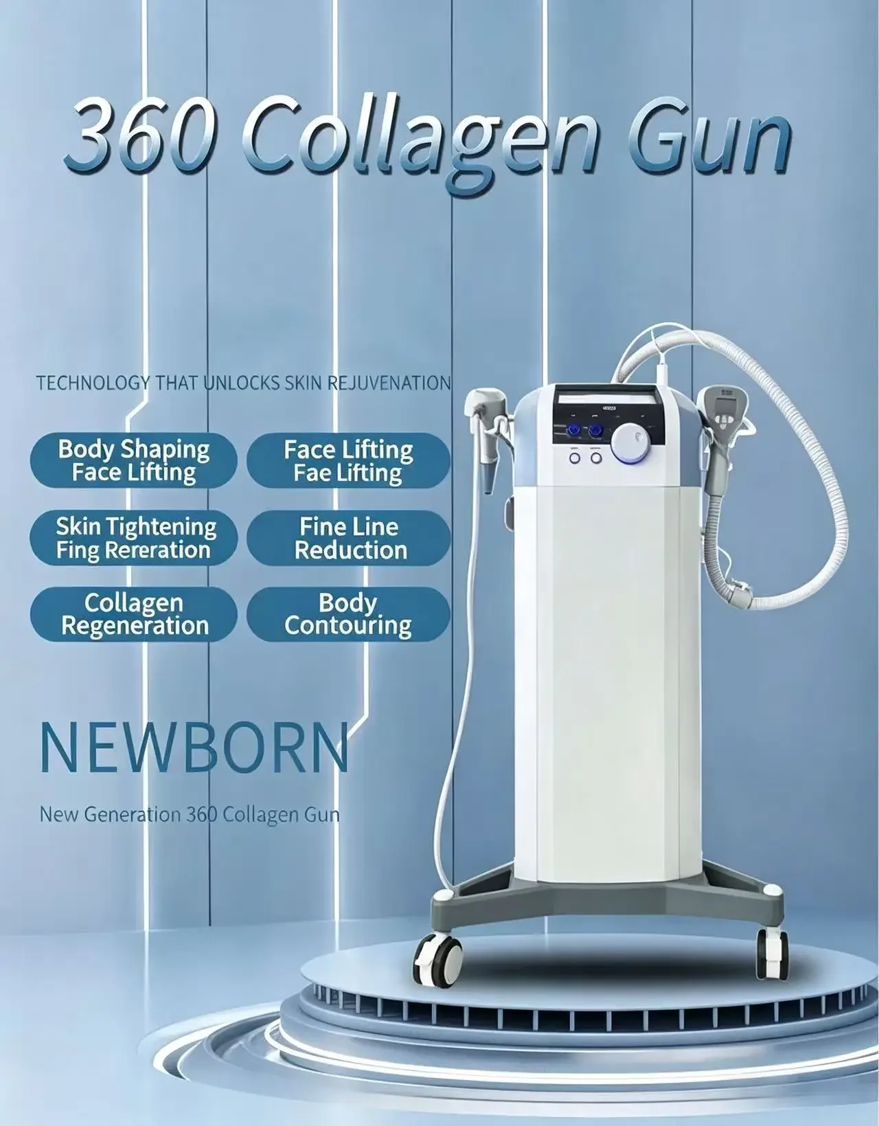 360 Anti Aging Firming Eye Enhancement Body Shaping Fat Cellulitis Slimming and Weight Loss Machine