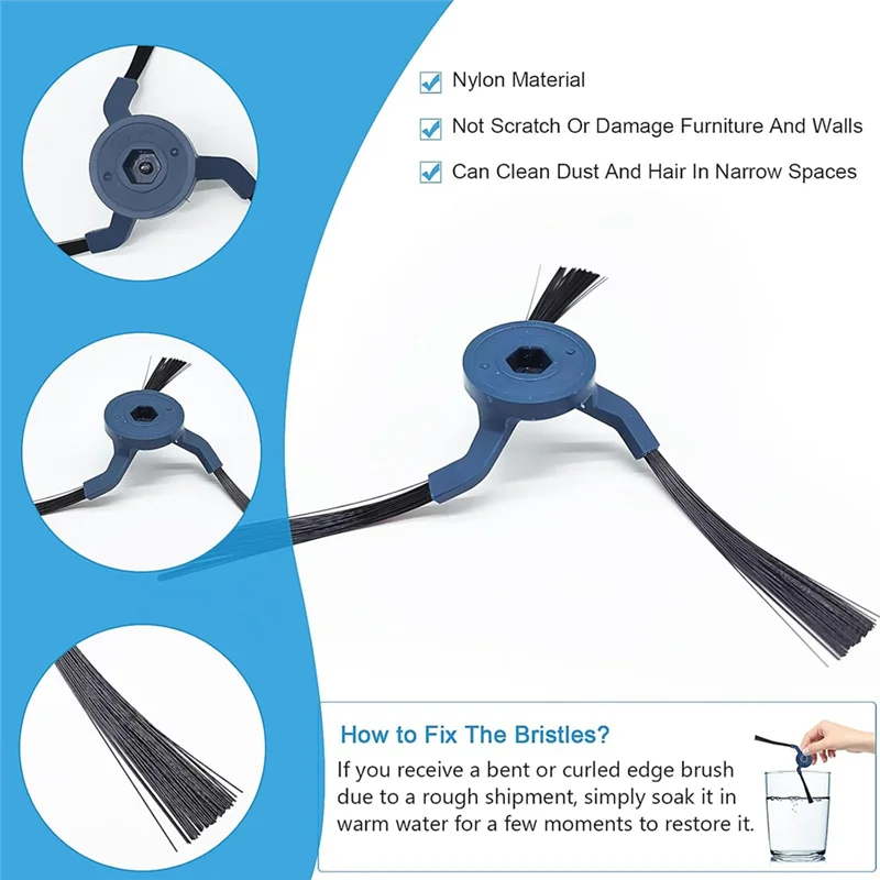 

ABUP-For Eufy X10 Pro Omni Robot Vacuum Cleaner Side Brush Mop Cloth Dust Bags Spare Parts