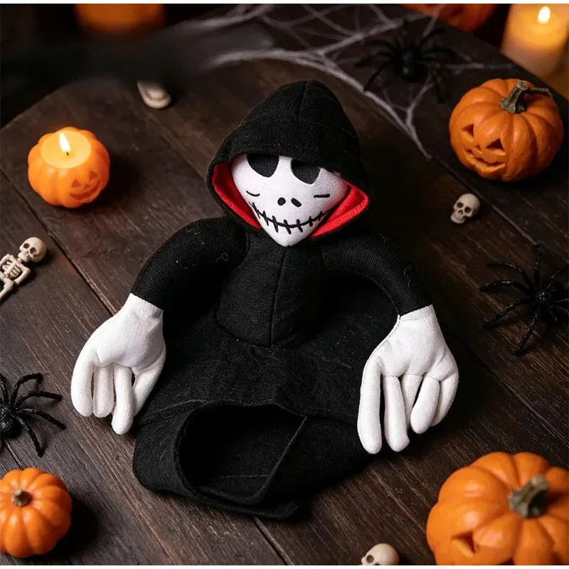 Halloween-Haustierkostüm für Hunde, Skelett-Reiter-Stil, Hunde-Cosplay-Kleidung, lustiges Reitoutfit, mittelgroße und große Hunde, Party-Verkleidung – Detail 4