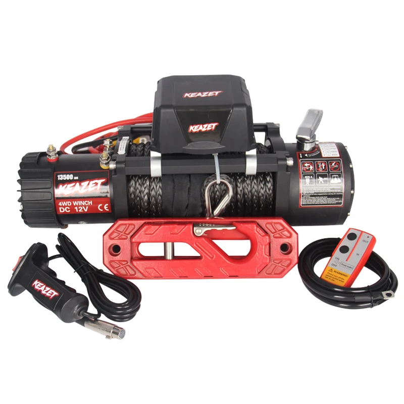 

13500lb Car Mounted Electric Winch Off Road Self Rescue Modification Towing and Towing Device Tow Hook Trailer Hitch Accessories
