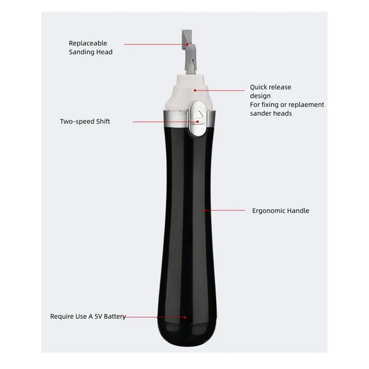 Electric Reciprocating Sander, with 8pcs Sanding Head for Hobbies,Art,Miniature,Figure Polishing,Sanding