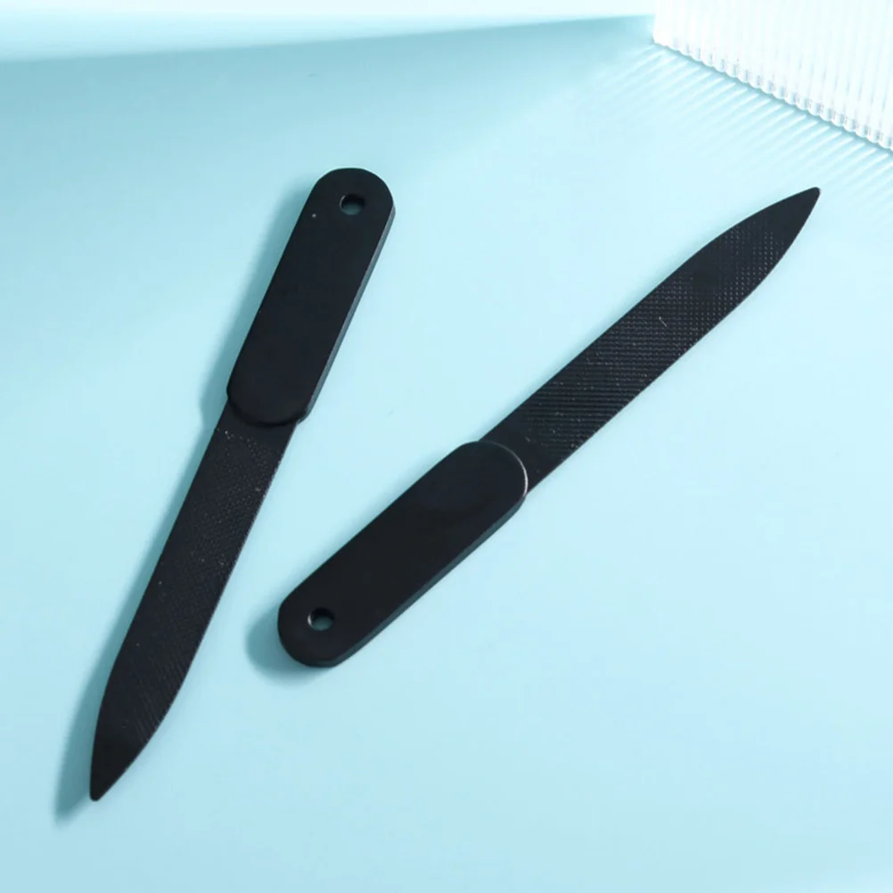 

3Pcs Stainless Steel Nail Files Sleek Design Portable Fingernail File Manicure Pedicure Tool Smooth Nail Trimming Files