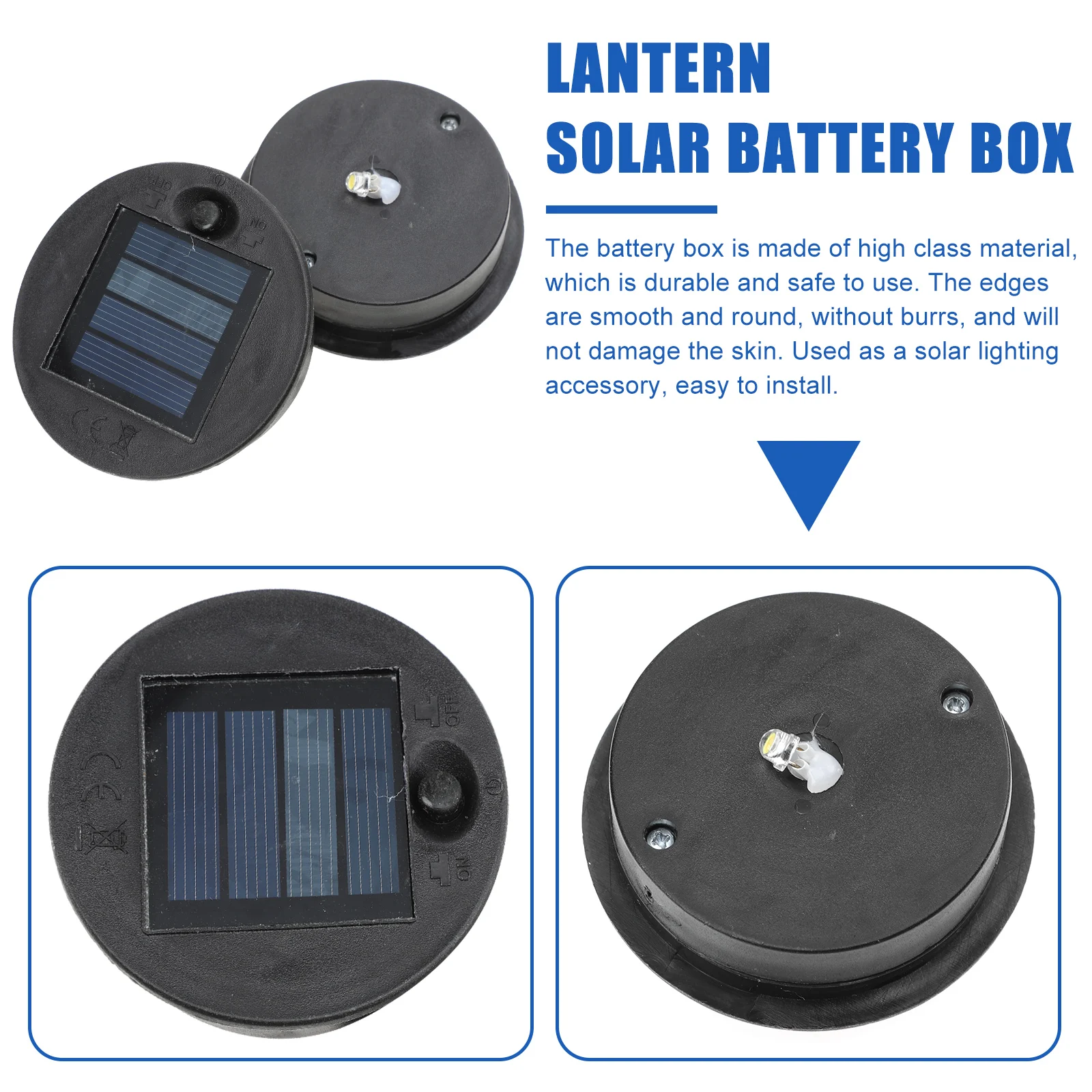 

2pcs Solar Box Diy Accessories Durable Case For Lantern Solar Container Light Diy Holder Professional Parts