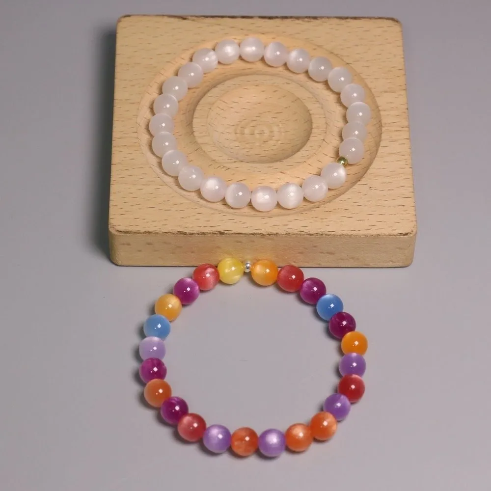 UV Reactive UV Reactive Bracelet Sunlight Color Changing Photochromic Changing Bracelets Multicolor Glossy Round Bracelet