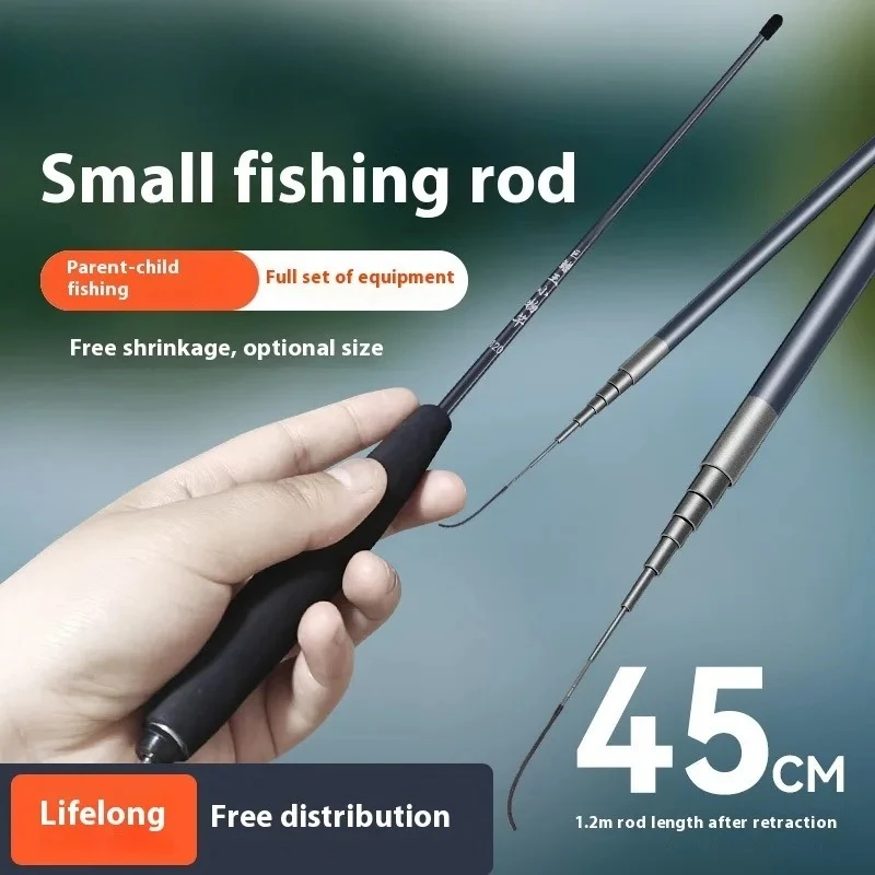 BRAVMACK Stream Rod Small Fishing Rod Ultra Light Ultra-fine Short Section Hand-held Fishing Rod Beginner Fishing Rod Set