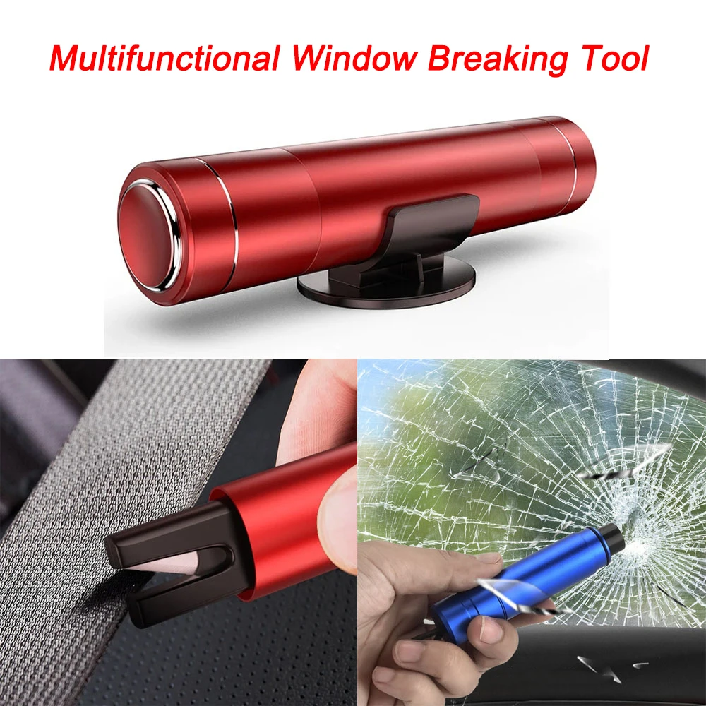 

Car Glass Hammer 2PCS Multi-function Striker Breaker Escape Emergency Safety Hammer Escape Device Cut Seat Belt Glass Breaker