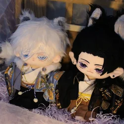 20cm Anime Jujutsu Kaisen Satoru Gojo Cotton Doll Peripheral Tail with Ears Toys Japanese Kawaii Birthday Gift for Friends