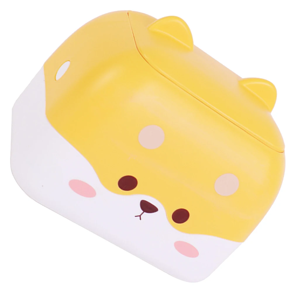 

Desktop Trash Can Tissue Holder Paper Box Vintage Storage Small Waste Bucket Yellow Tiny Garbage Container PlasticTrashCan