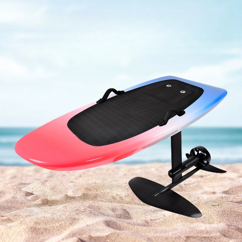 Electric hydrofoil surfboard: floating standing electric surfboard, electric hydrofoil board