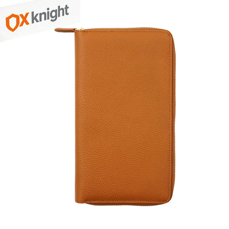ox-knight-zip-weeks-cover-genuine-leather-pebbled-grain-cowhide-journals-notebooks-for-planner-vintage-notepad-diary-stationery