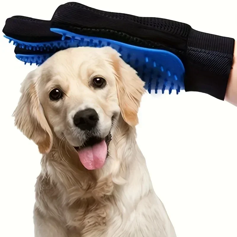 Pet Grooming Glove Brush for Cats and Dogs - 2-in-1 Hair Removal Glove With Massage and Hair Removal Functions Pet Dog Products