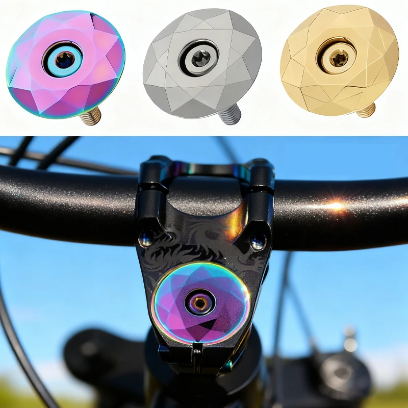 

Headset Top Cap Mtb Stem Cap Bicycle Stem Top Cap Headset Cover Silver Mtb Handlebar Stem for Road bike