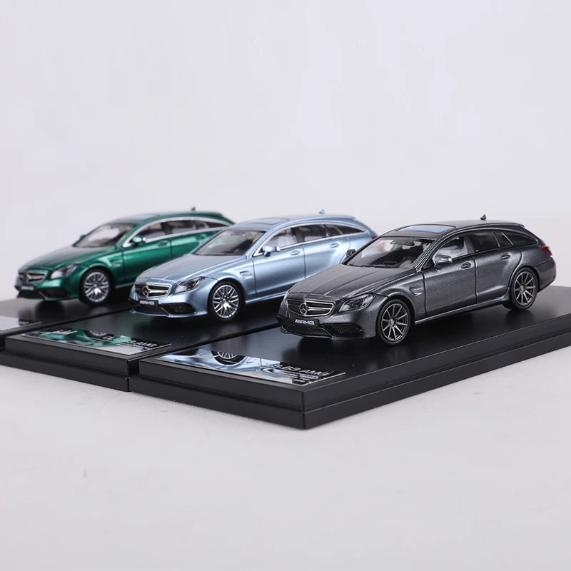 King Model 1:64 CLS63 AMG Grau/Blau/Grün Legierungsmodellauto Limited Edition 999