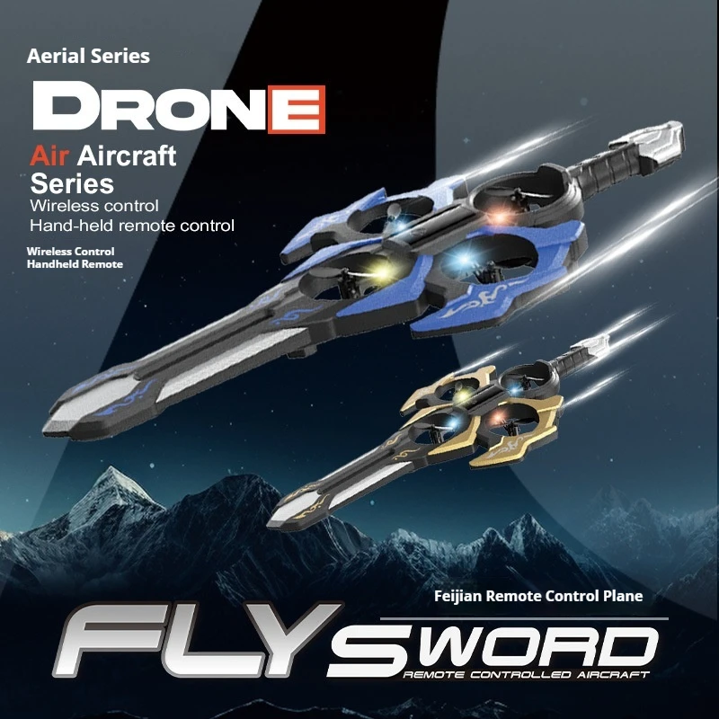RC Remote Control Sword Drone Gesture Sensing 360 Degree Stunt Roll Led Lights Easy Operation Outdoor Flying For Adult Hobby