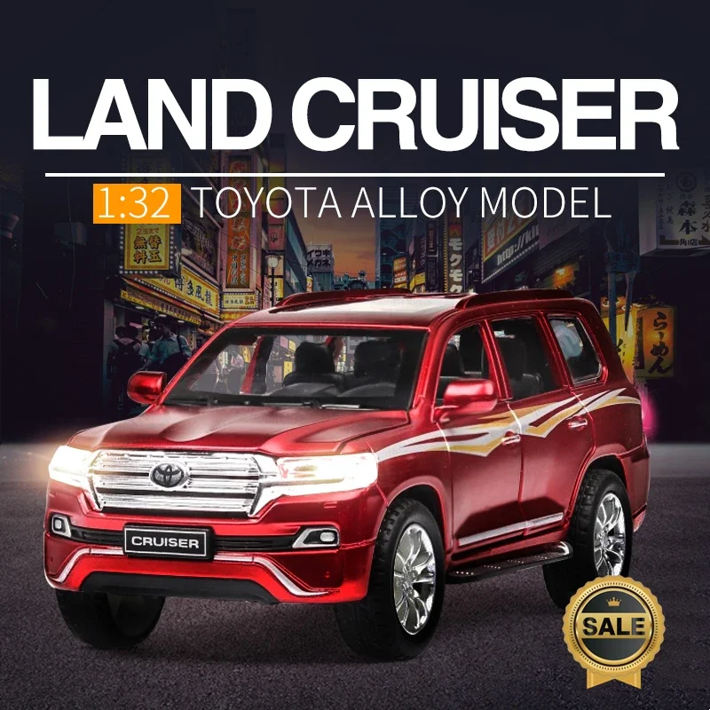 1:32 2019 neuer Stil Spielzeug auto Toyota Land Cruiser Metall Spielzeug legierung Auto Druckguss & Spielzeug fahrzeuge Auto Modell Spielzeug für Kinder