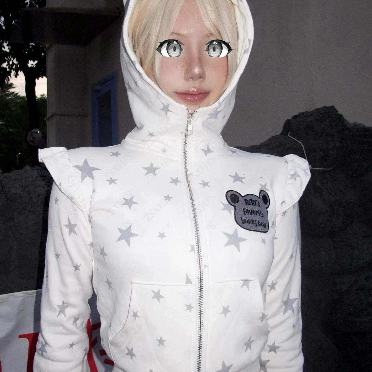 

Kawaii Sweet Jacket Top Women Clothes Zip Up Aesthetic short Hoodie Femme Cartoon Kpop Streetwear Cute Y2k Winter Vintage Hoody