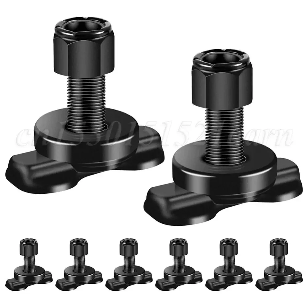 8Pcs L-Track Double Lug Used with L Track Rail Threaded Rail Stud Nut Steel 6000 LBS for Truck Bed Trailer Cargo Control