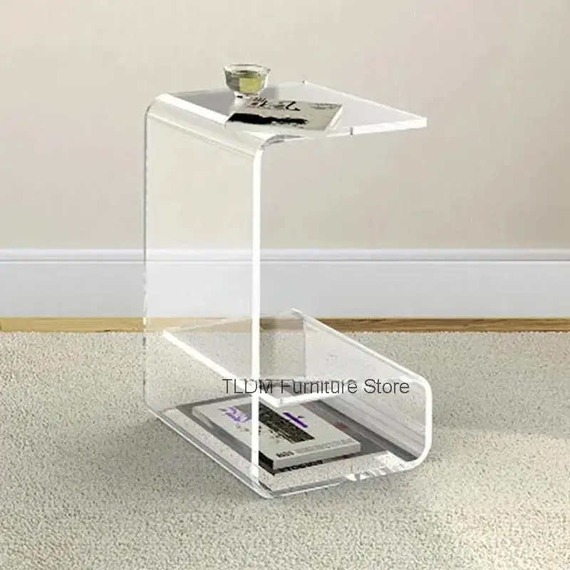 Nordic Acrylic Coffee Table For Living Room Corner Table Furniture Coffee Tables Leisure Home Bedroom Small Desk Table q t