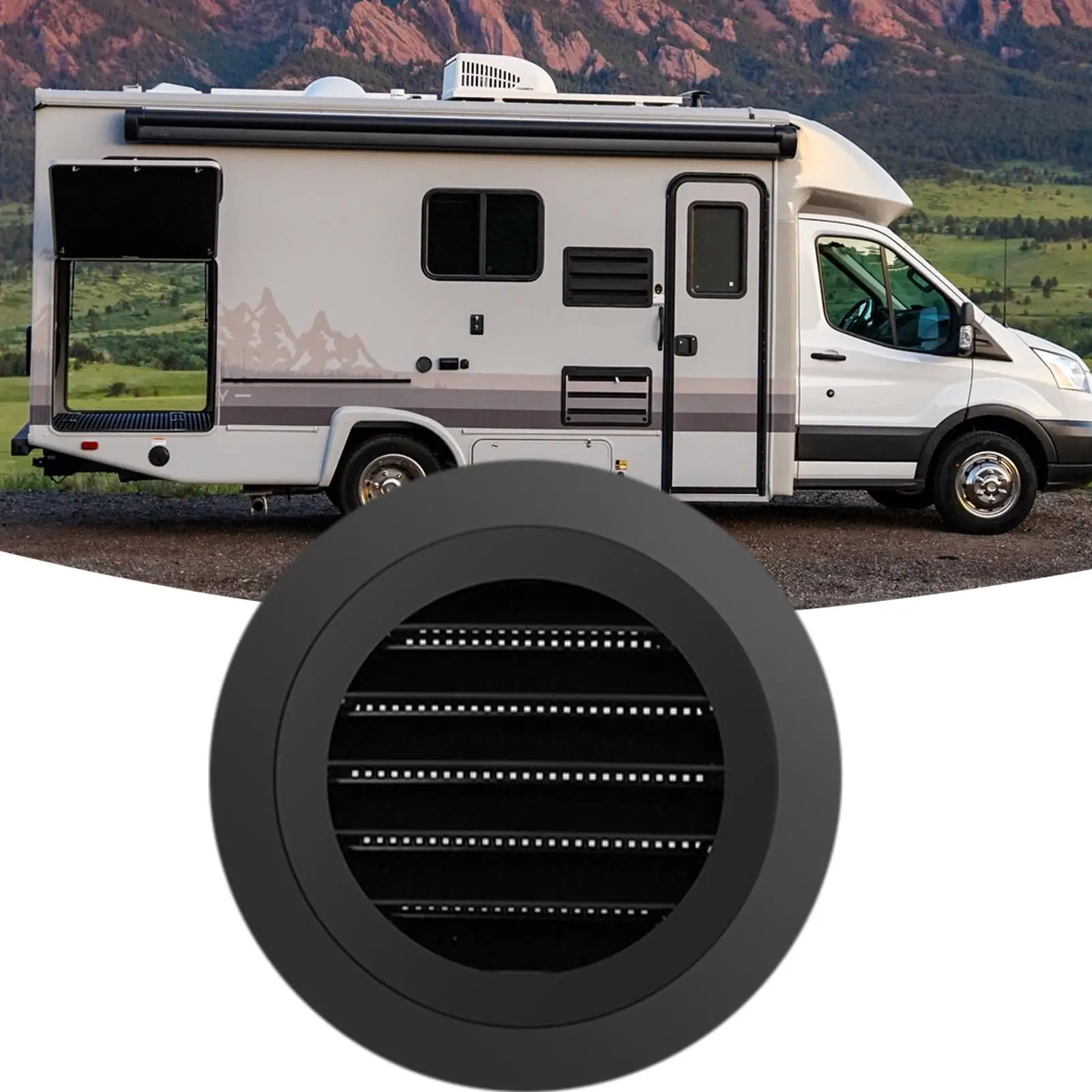 RV AC Vent Cover RV Heater Exhaust Vents Cover Caravans Accessories Mobile Home Ventilation Parts for Vacation Travel Long