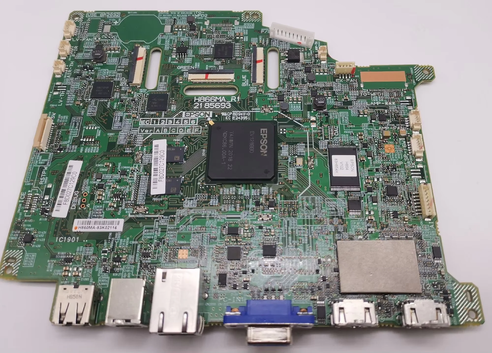 H866MA_R1 Projector Main board / PCB Board H866MA_R1 use For EPSON EB-109W CB-109W PL109W projectors with good quality