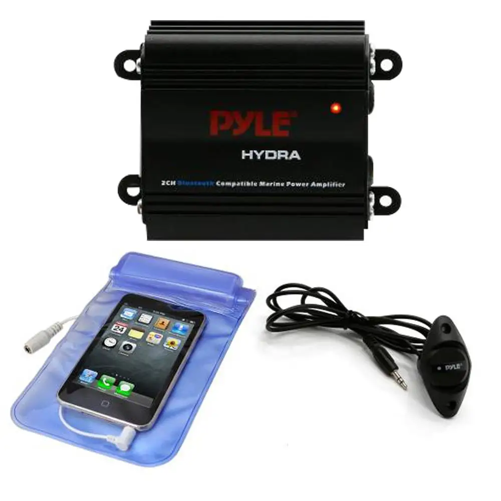 

2-канальный мостовой морской усилитель Pyle Auto — 200 Вт RMS, 4 Ом, полнодиапазонная стереосистема с беспроводным Bluetooth