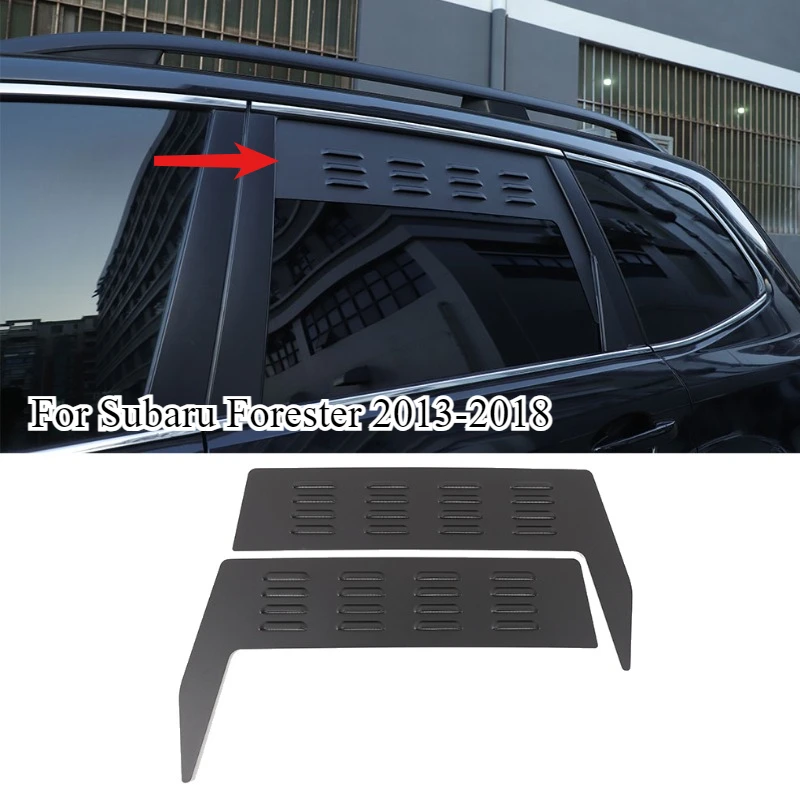 

For Subaru Forester 2013-2018 Aluminum Alloy Black Car Rear Door Air Vents Ventilation Shutters Cover Trim Car Accessories