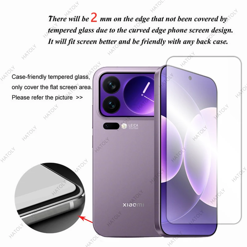 ل Xiaomi 17 برو الزجاج HD واضح طبقة رقيقة واقية 4 قطعة الزجاج المقسى حامي الشاشة ل Xiaomi 17 برو 5G حامي عدسة الكاميرا