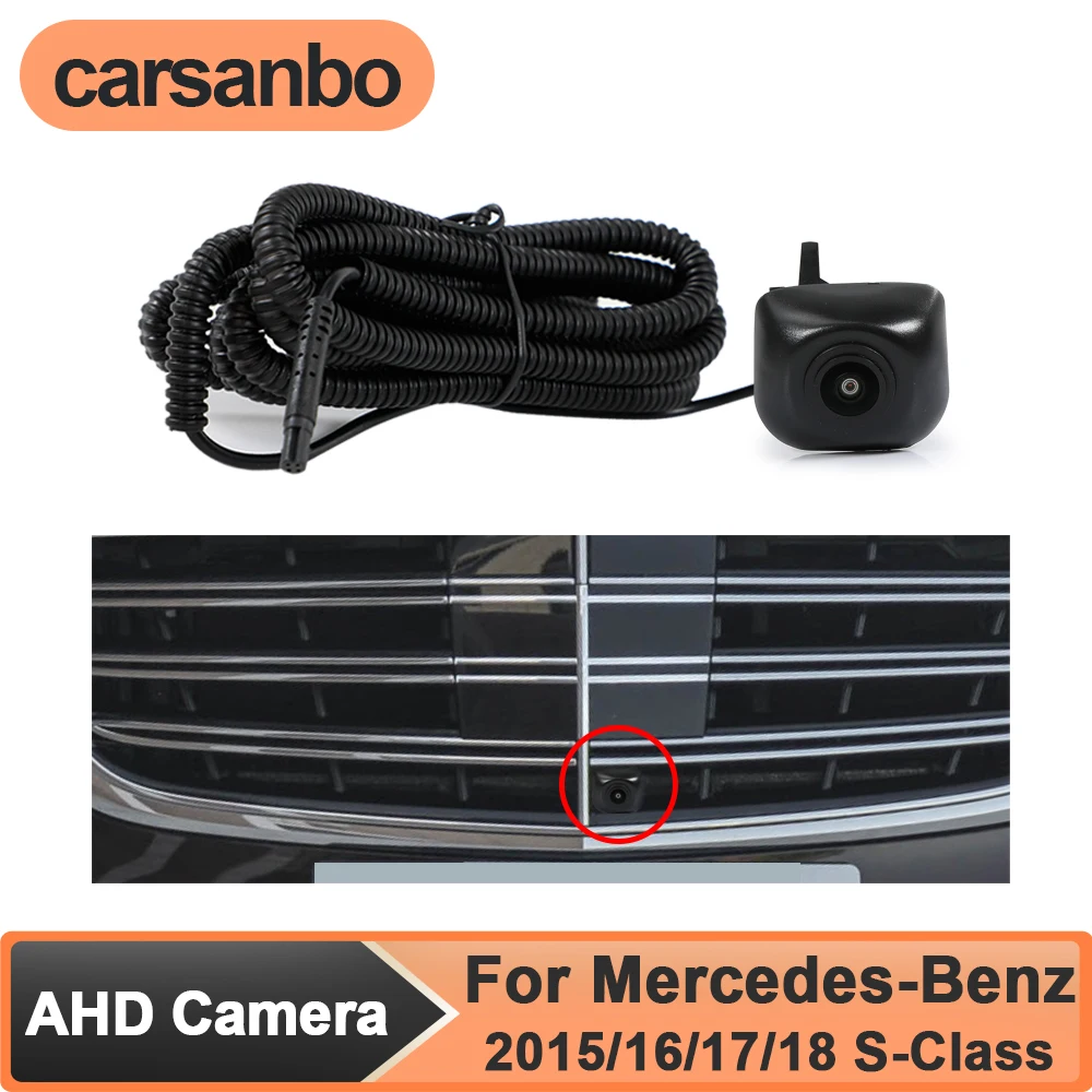 

Carsanbo AHD 1080P 150° Car Front View Camera for Mercedes Benz 2015/2016/2017/2018 S-Class Night Vision Fisheye Lens Waterproof