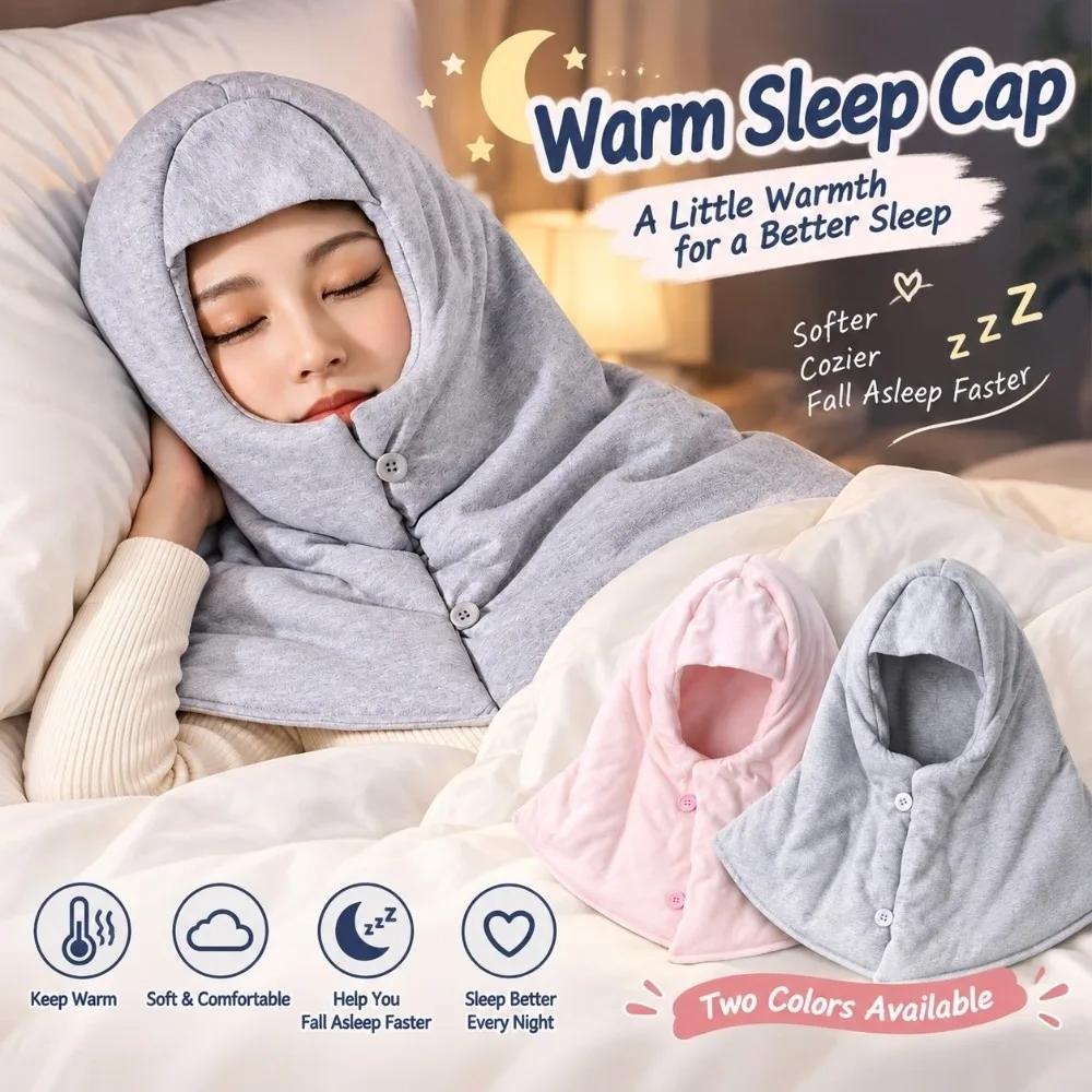 Comfortable Cotton Material Sleep Hat Soft Fabric Warm Lining Warm Head Cover Night Cap Maternity