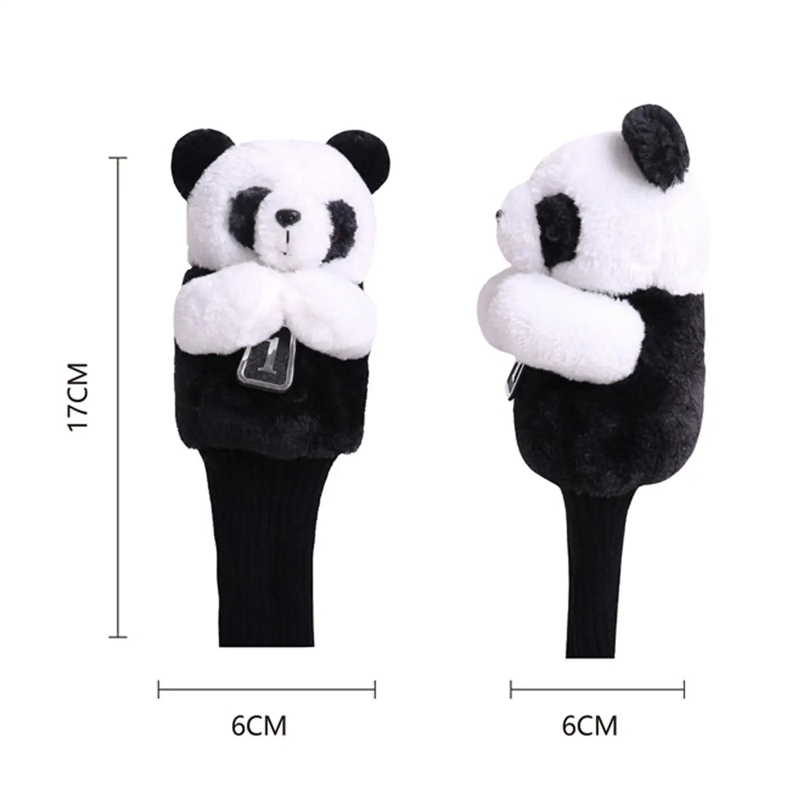 Soft Plush Panda Golf Wood Driver Headcover Sleeve Funny Anti Scratch Golf Club Head Cover for Men Women Golf Accessories