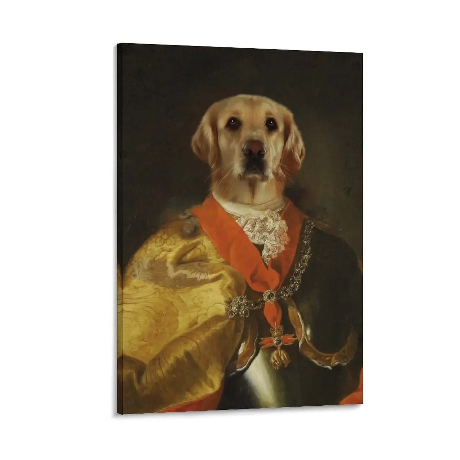 

Royal dog Portrait golden retriever ,Royal dog Portrait paintings ,Custom King Pet Portrait, Renaissance Pet Kin Canvas Painting