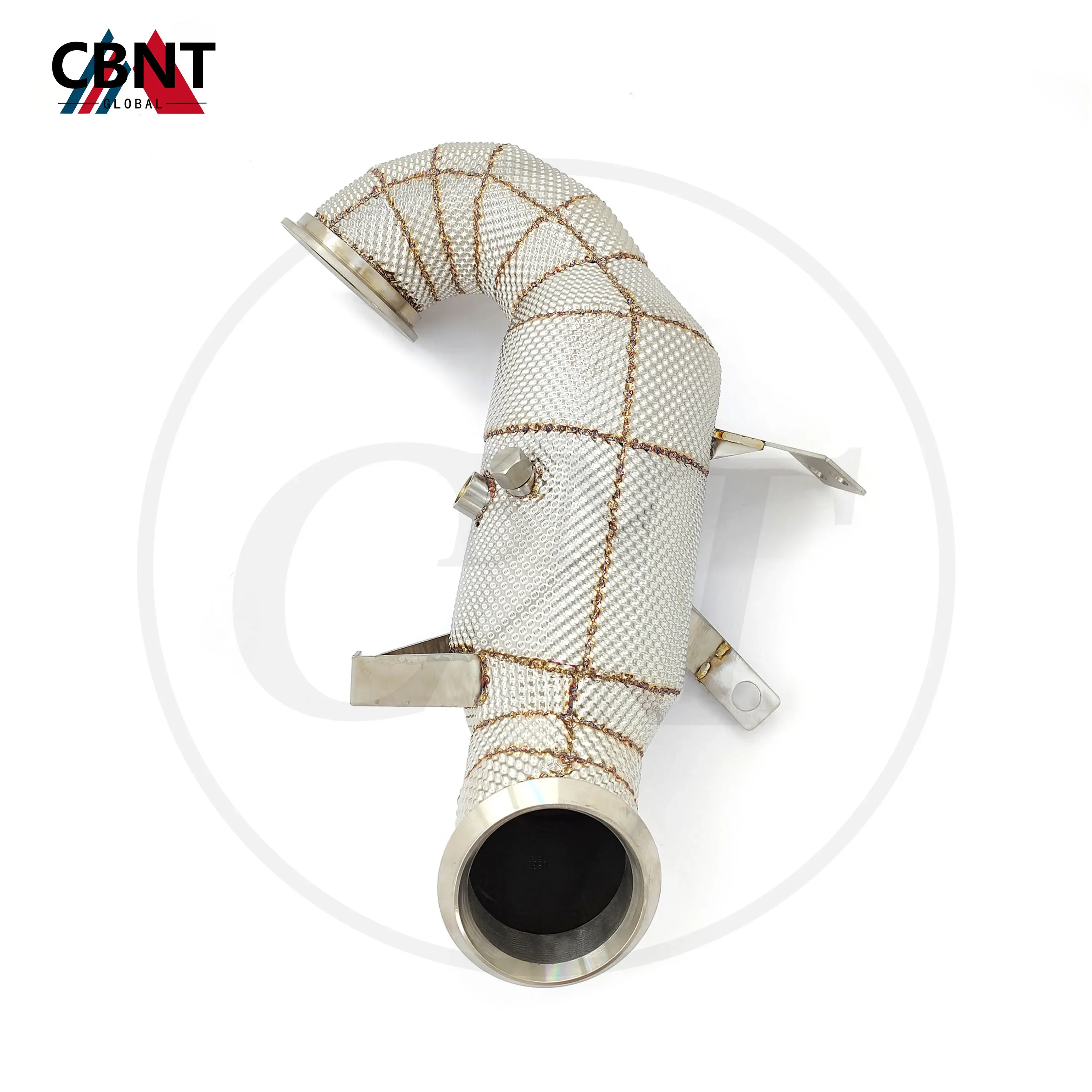 

CBNT Catted/Catless Downpipe with Heat Shield for Mercedes Benz W177 A45S CLA45 GLA45 2.0T Exhaust Header SS304 Exhaust Pipe