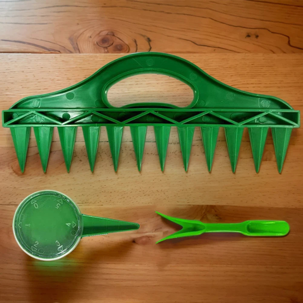 3Pcs/Set Handheld Seeds Planter 12 Holes Sowing Seeds Dispenser Adjustable Multifunctional Seed Spacer Tool Garden Hand Tool