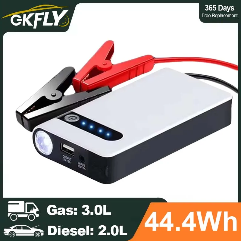 GKFLY 3000A Auto-Starthilfe Notstartgerät Kabel 12V Tragbare Powerbank Ladegerät Batterie-Booster