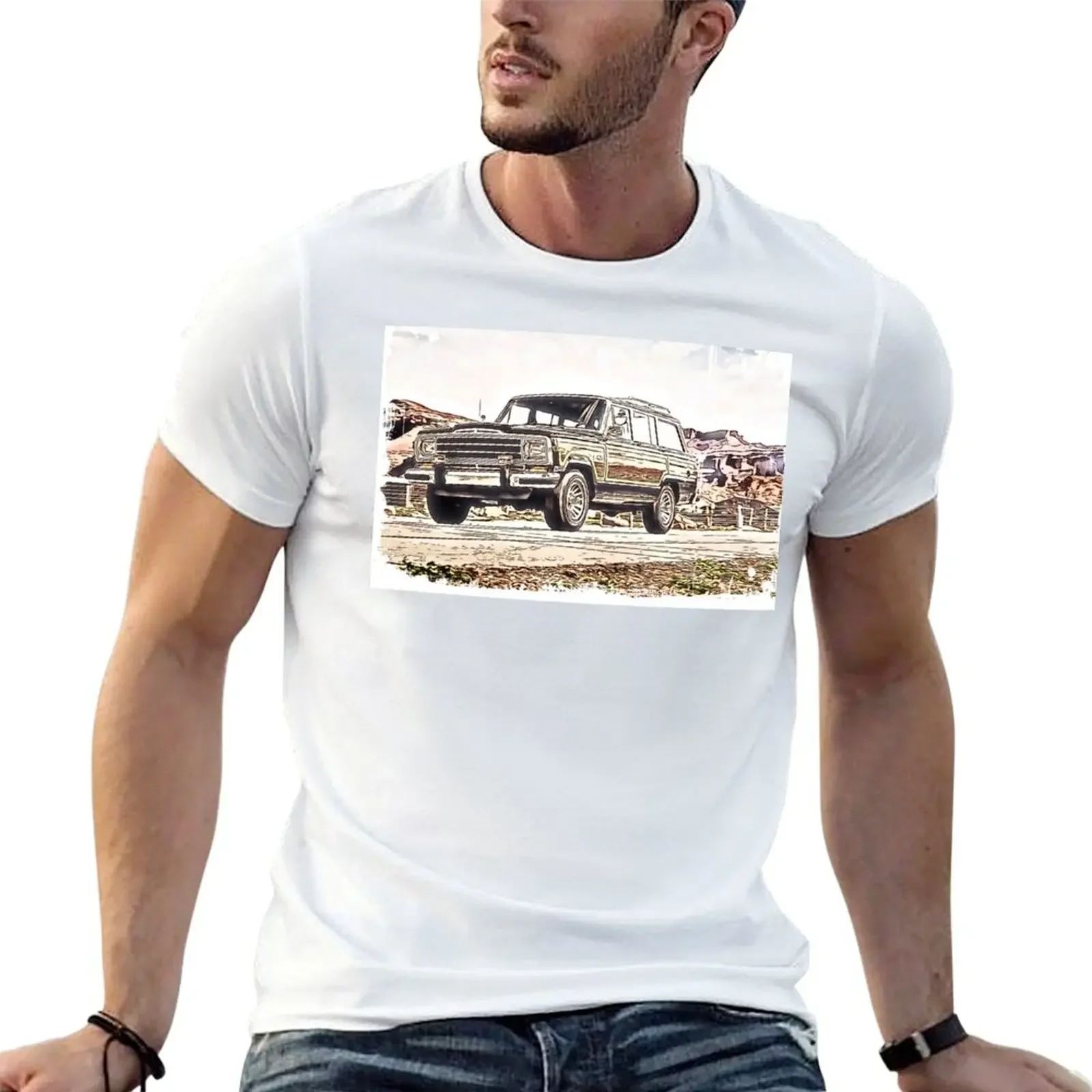 Grand Wagoneer watercolor T-Shirt plus sizes custom t-shirts graphic shirts sublime mens funny t shirts