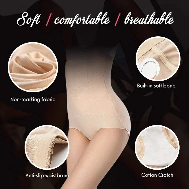 Non-marking Slimming Body Shaping Pants Cross Compression Abs Women High Waist Panties Knickers Tummy Control Corset Girdle