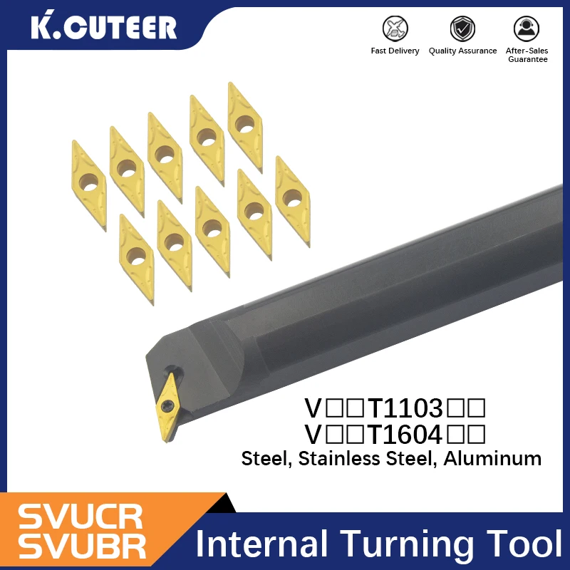 SVUCR/SVUBR S16Q-SVUCR11 S20R-SVUBR11 Boring Bar Machining Metal Cutter carbide insert VBMT Lathe Inner Hole Turning Tool Holder