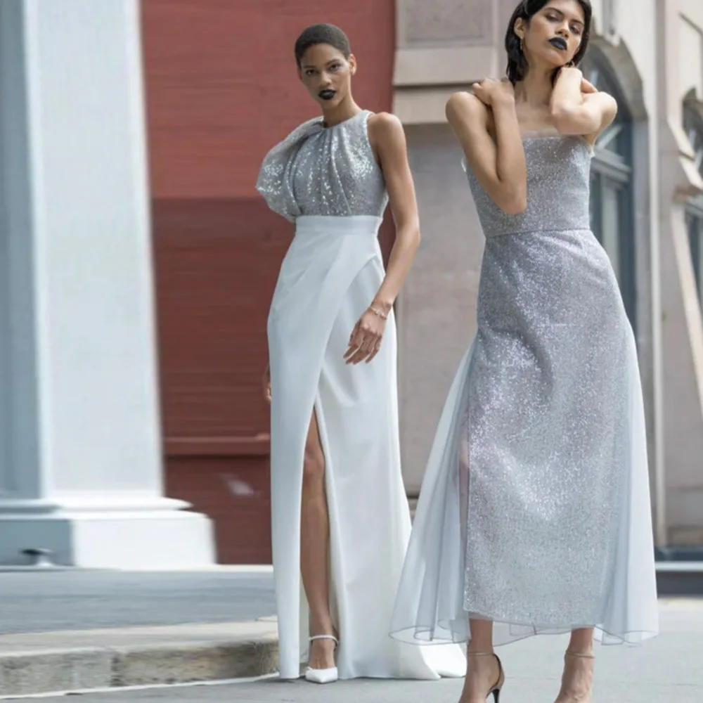 

Белая юбка Aline Элегантное вечернее платье длиной до пола для женщин Простой дизайн Длинная юбка с высокой талией для вечеринки Свадебное вечернее платье