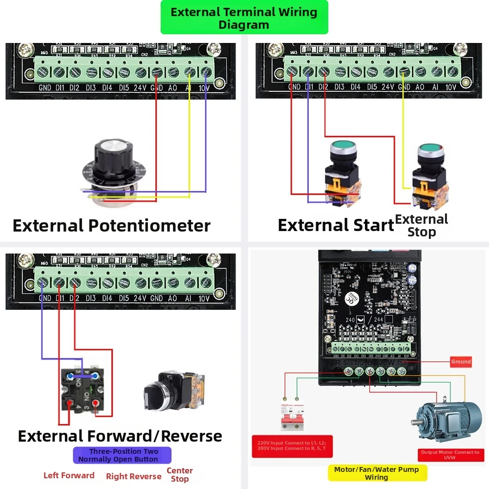 For Industrial Automation Black VFD Frequency Converter Vfd Digital Display Keyboard Remote Control Capability