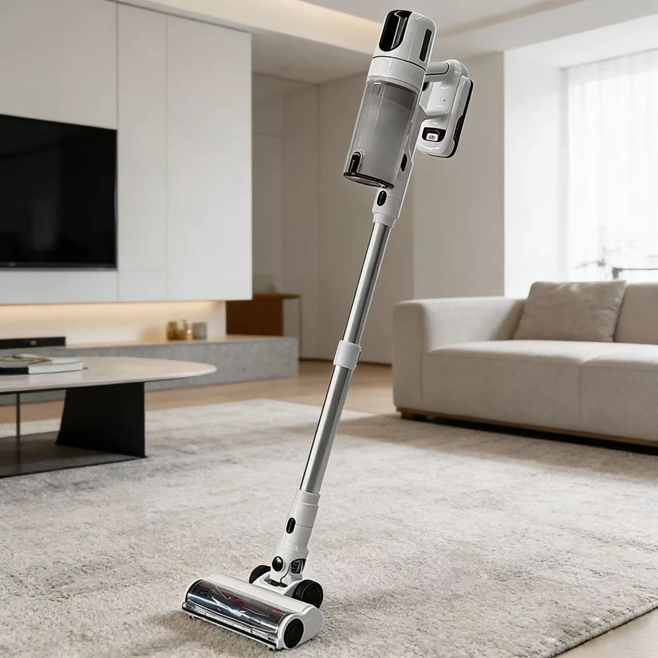 Vacuum cleaner household voice prompt large suction small handheld suction and towing machine high power wireless vacuum
