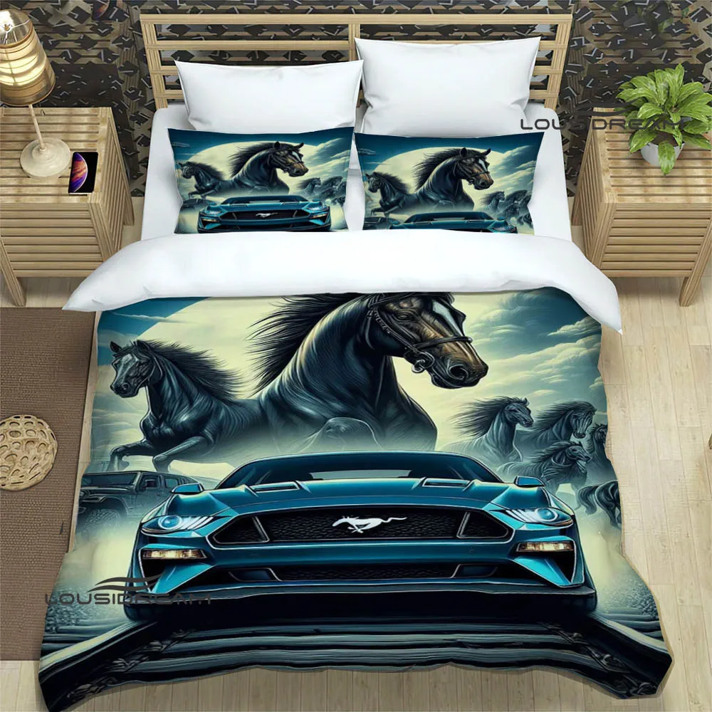 3D M-Mustang car logo Bedding Sets exquisite bed supplies set duvet cover bed comforter set bedding set luxury birthday gift