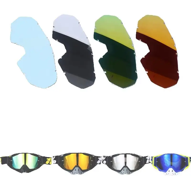 Multi-Colors Rubber Lens for Motorcycle Eyes Protection for Motocross Off-Road MTB E-Bike Helmet Accessory Anti-Breaking Glasses
