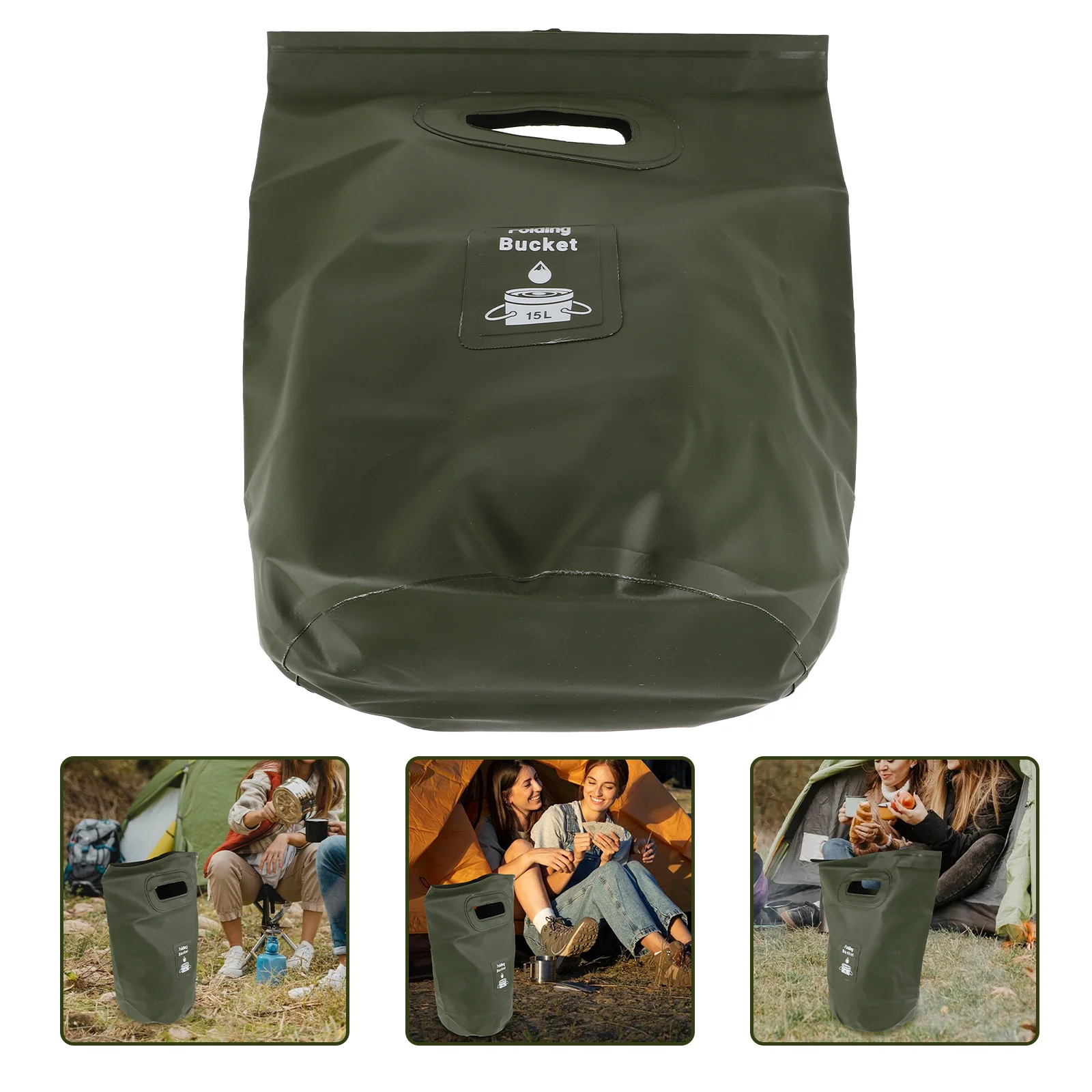 

Durable Collapsible Water Bucket Foldable Pail for Camping Fishing Picnics Travel Collapsible Camping Trash Bin