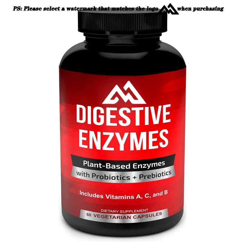 Digestive enzymes containing probiotics and prebiotics - Lipase, amylase, bromelain - Male and female health capsules