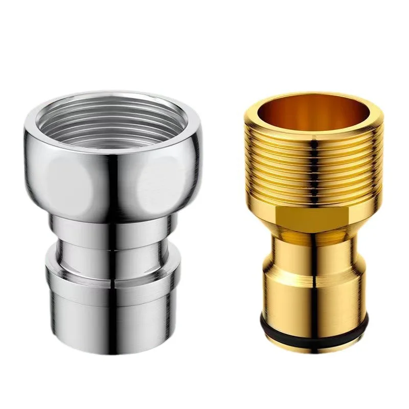 

Brass Washing Machine Connector Stainless Steel Faucet Adapter Universal Water Outlet Thickened Bathroom Fittings Anti Leakage