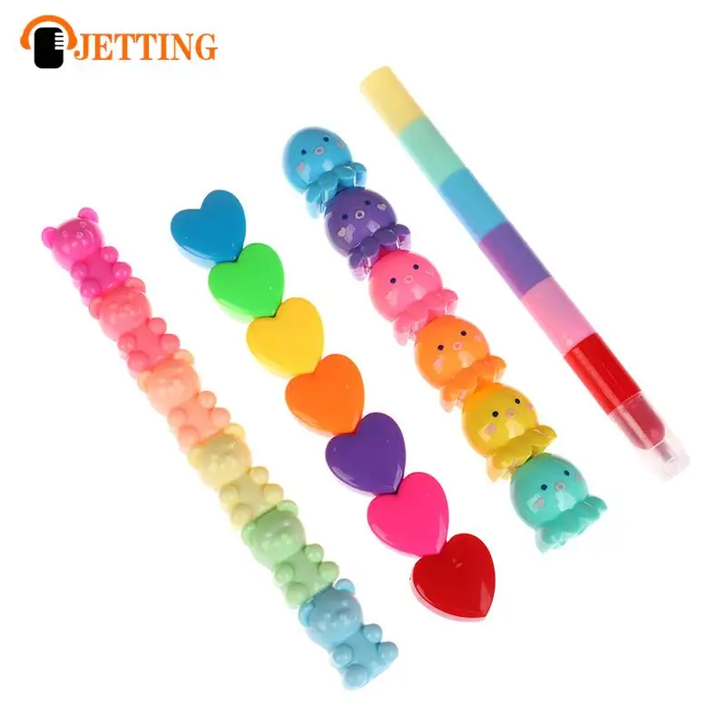 1Pc Creative Cat Claw Bear Shape Highlighter Cartoon Cute Can Be Separated Wide Pen Thick Pen Student Line Color Marker