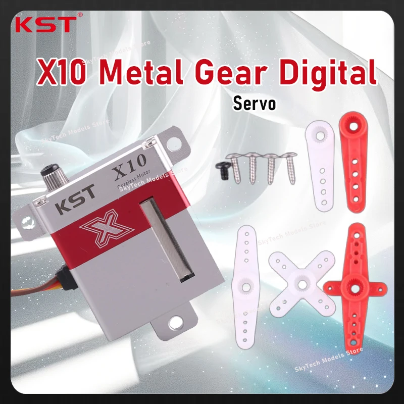 KST X10 Coreless Digital Servo, Metal Gear Wing Servo Parts for RC Models