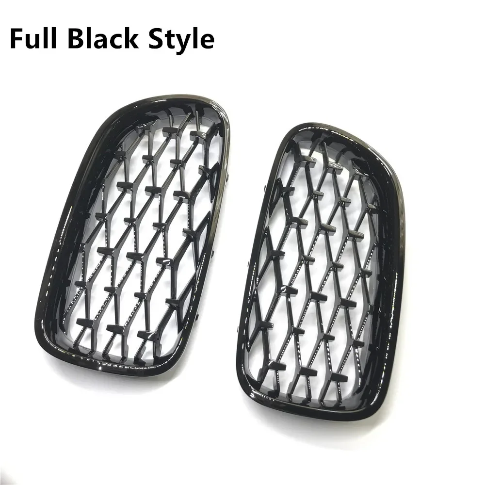 High quality car modified grille pair of diamond kidney barbecue racing grille for BMW F10 F18 F30 F35 G30 G38 X1 X3 X4 X5 X6