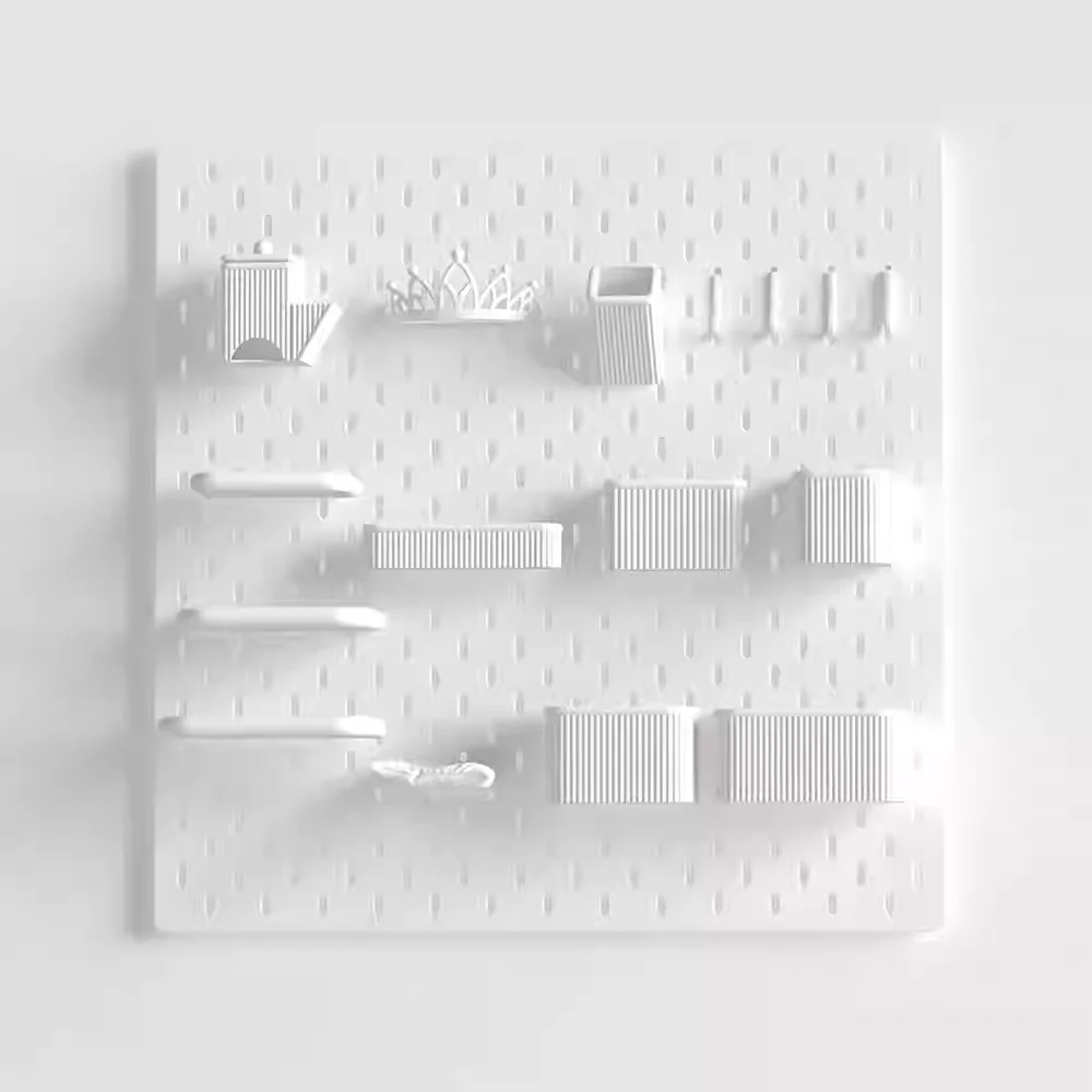 Pegboard Accessory Hooks, Fits‑for SKADIS‑Specification Peg Board, Wall Mounted Makeup Cosmetic Beauty Storage Organizer Accesso
